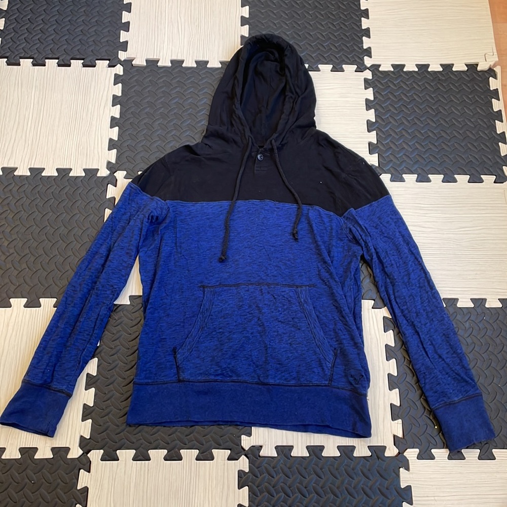 American Eagle black and blue hoodie medium classic fit